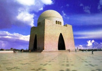 This photo of Mazar-e-Quaid, the Tomb to the Founder of Pakistan Muhammad Ali Jinnah, is situated at the heart of the city of Karachi.  Photo by Usman Nasir and is used courtesy of the Creative Commons Attribution ShareAlike 2.5 License. (http://commons.wikimedia.org/wiki/File:Mazare_Quaid.JPEG)